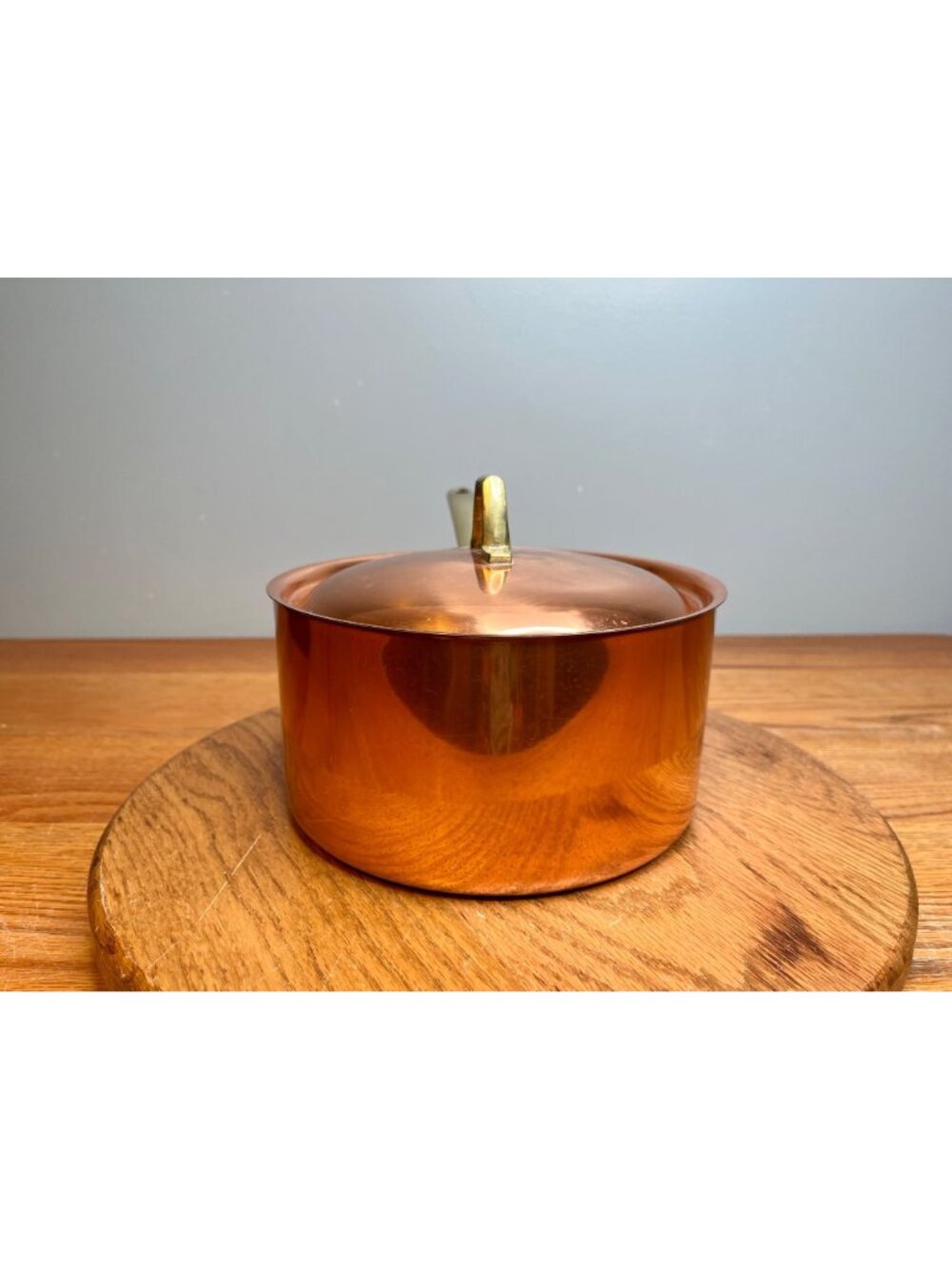 Vintage  Paul Revere Ware 3 quart  Copper Saucepan With Lid Bicentennial Brass H - Picture 2 of 12